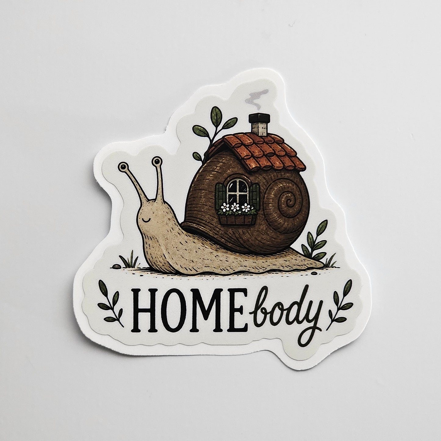Homebody Snail Sticker