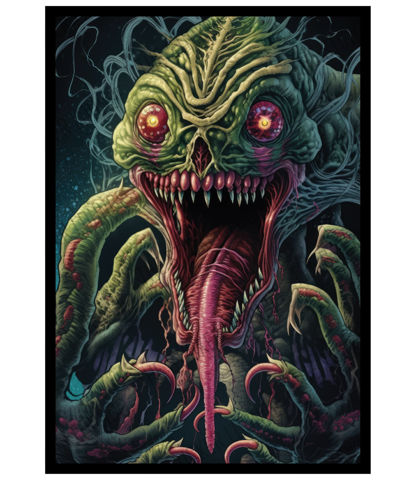 Unleash the Chills: Terrifying Alien Monster Sticker