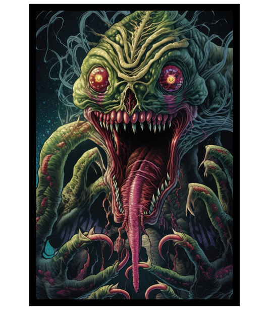 Unleash the Chills: Terrifying Alien Monster Sticker