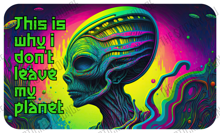 Indoor Enthusiast Extraterrestrial Vinyl Sticker