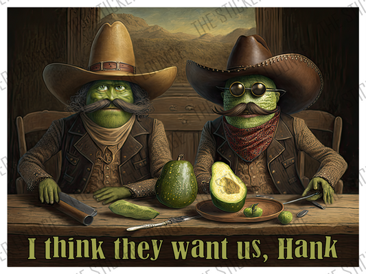 Rootin' Tootin' Avocado Cowboys Vinyl Sticker