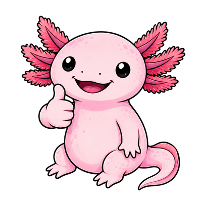 Axolotl Thumbs Up Sticker