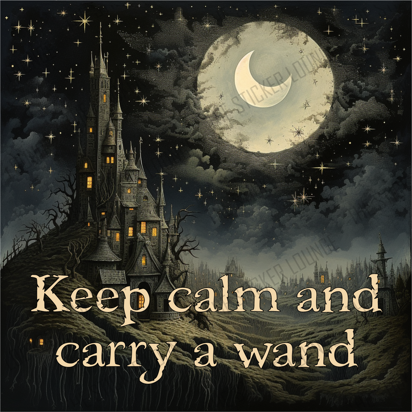 Keep Calm and Carry a Wand Sticker