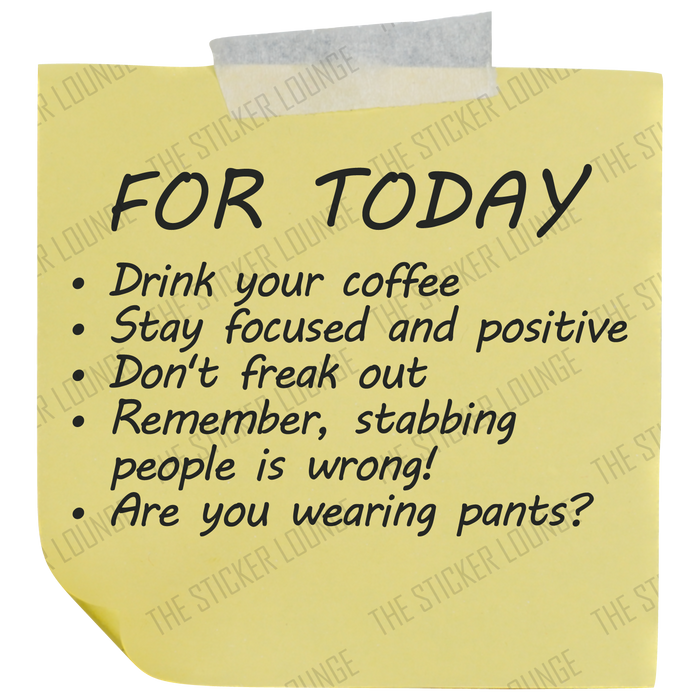 For Today Sticky Note