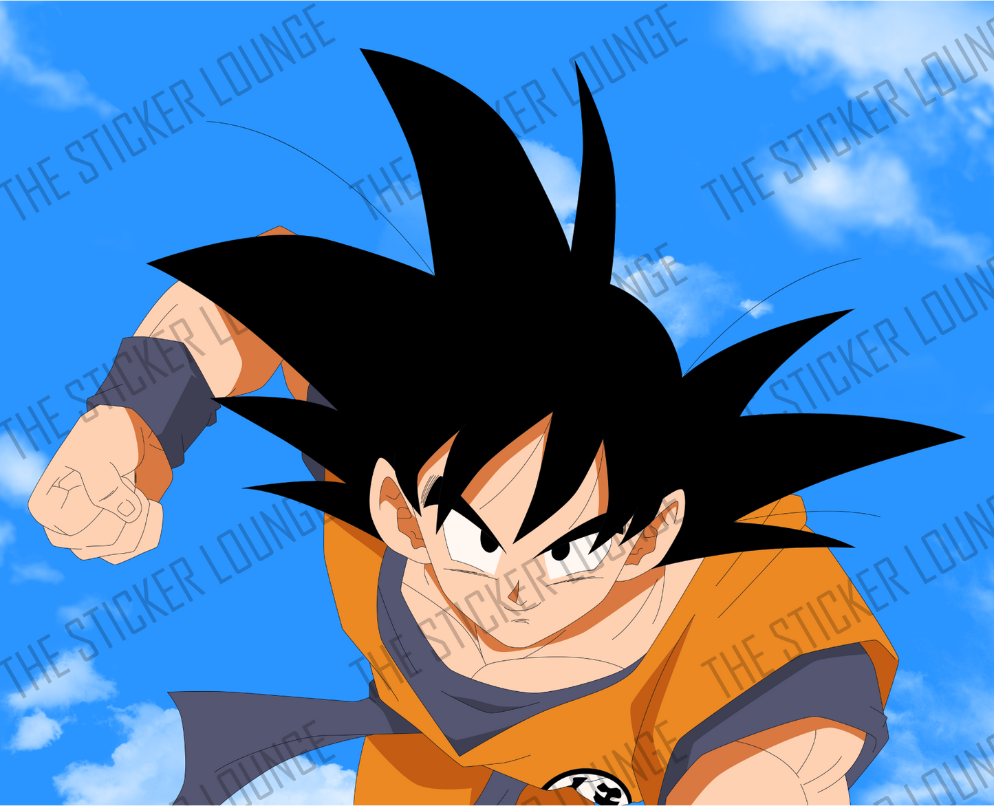 Goku's Limitless Spirit: Blue Sky Goku Sticker