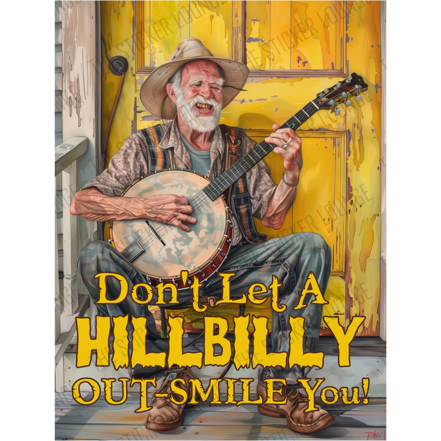 Country Comfort: Hillbilly Banjo Sticker