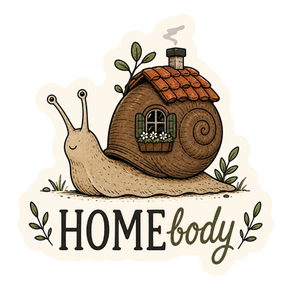 Homebody Snail Sticker