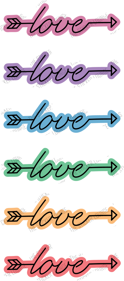 Enchanting Love Arrows (Set): Matte-Holo Stickers