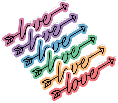 Enchanting Love Arrows (Set): Matte-Holo Stickers