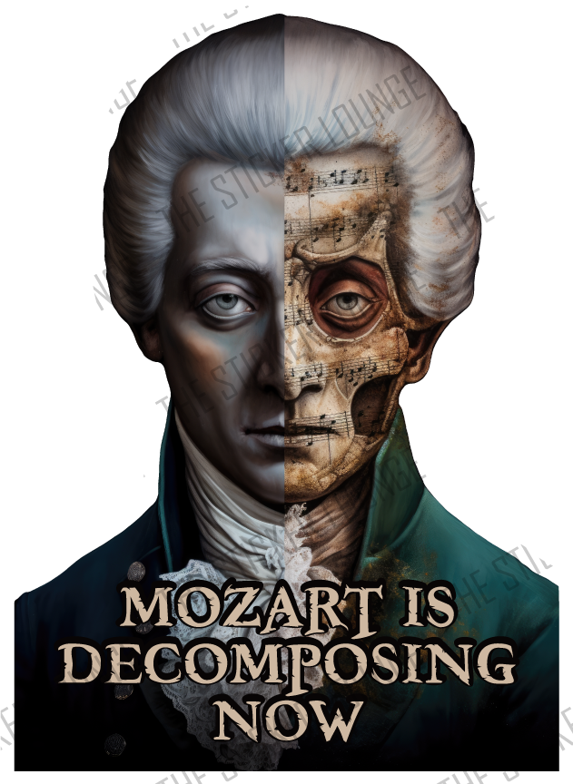 Musical Decay: Mozart is Decomposing Sticker