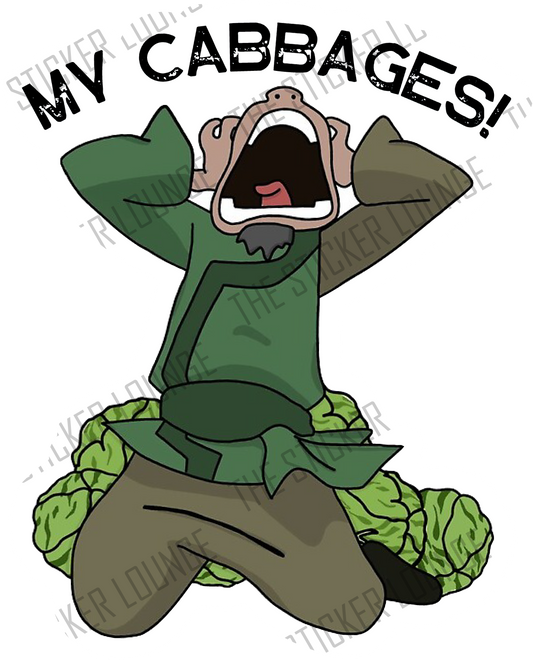 My Cabbages Guy Sticker