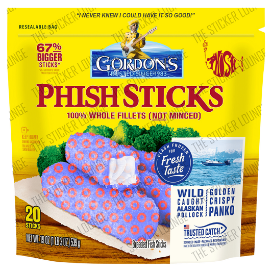 Funky Phish Sticks Bag Sticker