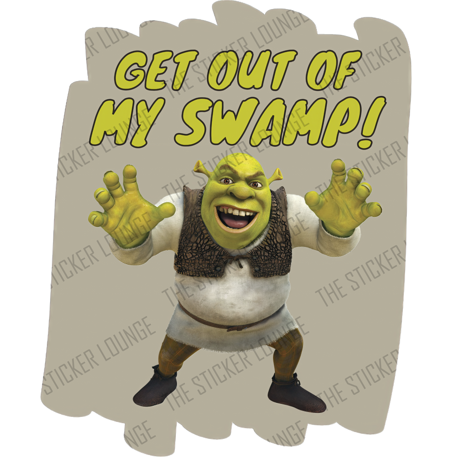 Shrek's Territory: "Get out of My Swamp" Sticker