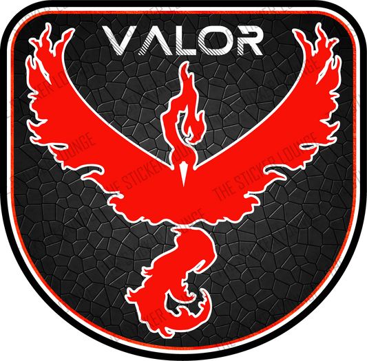 Valor Unleashed: Moltres Team Valor Car Sticker