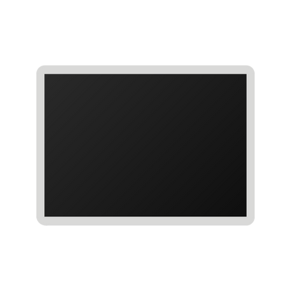 A placeholder icon of a black rectangle sticker featured on a white backing liner that is cut with rounded edges and offset from the original sticker shape contour.